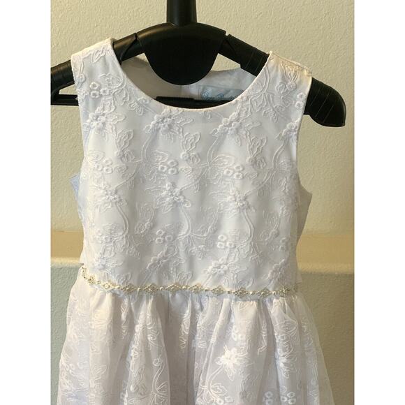 Flower Girl Communion Dress Size 10 Swea’ Pea & Lilli Girls White Fancy - Picture 3 of 11